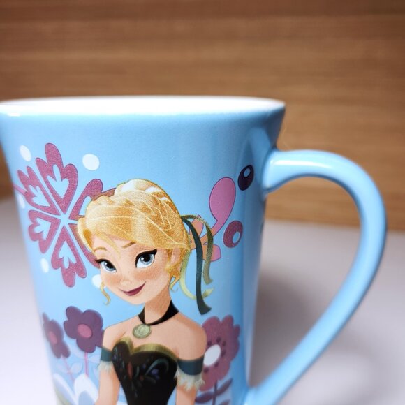 Disney Frozen Anna Latte Mug Tall Cup Princess Snowflake Ceramic Authentic - Picture 2 of 10